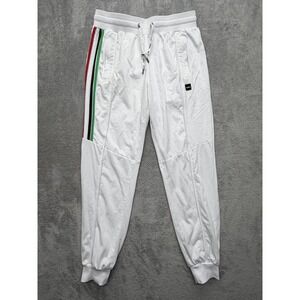 Cookies Pants Mens Large White French Terry Joggers Side Stripe Casual Athletic